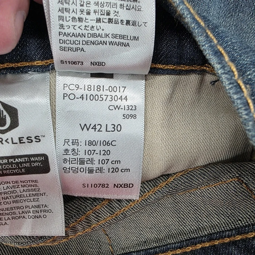 Levis 541 Athletic Fit Jeans Mens 44x29 High Rise Comfort Stretch Medium Wash